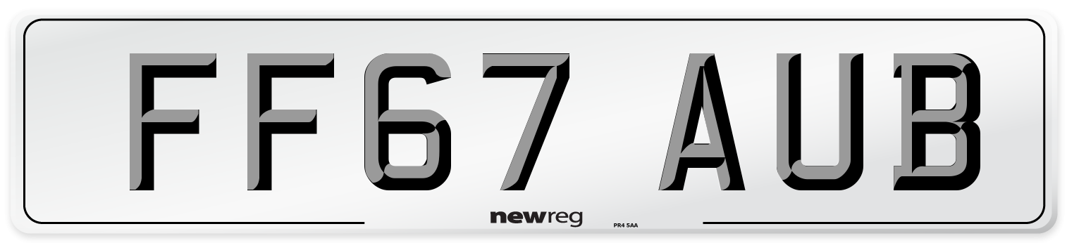 FF67 AUB Number Plate from New Reg